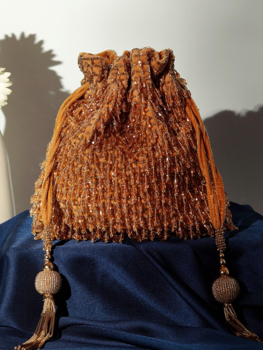 THE TAN CLAN Rosa Embroidered Potli Clutch