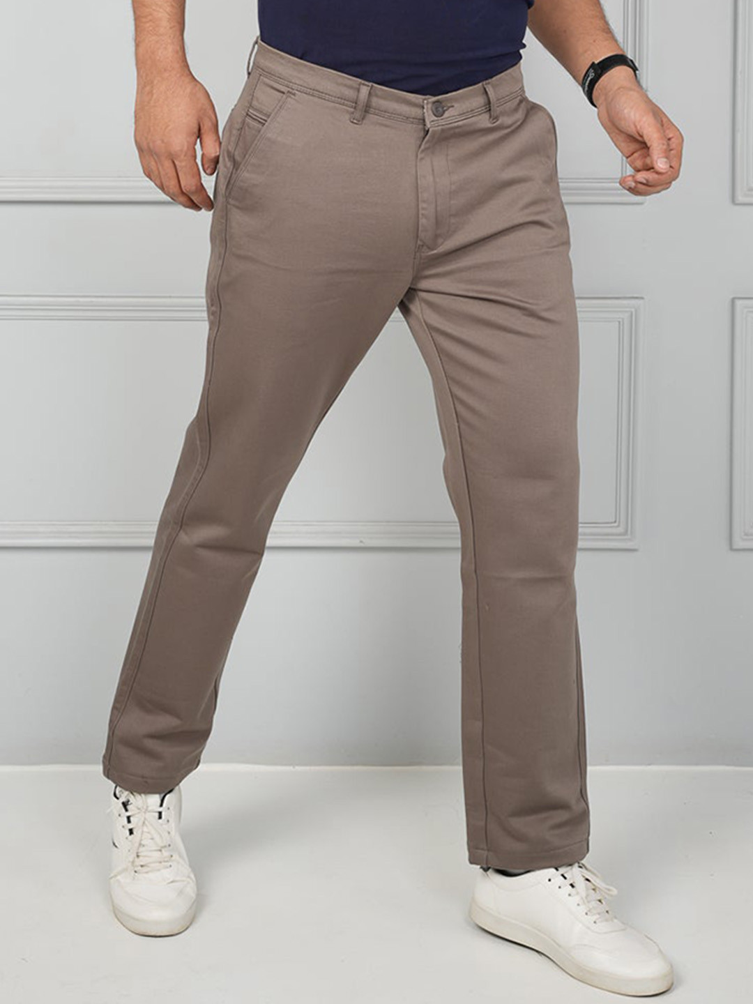 JOHN WATSON Men Comfort Cotton Chinos Trousers