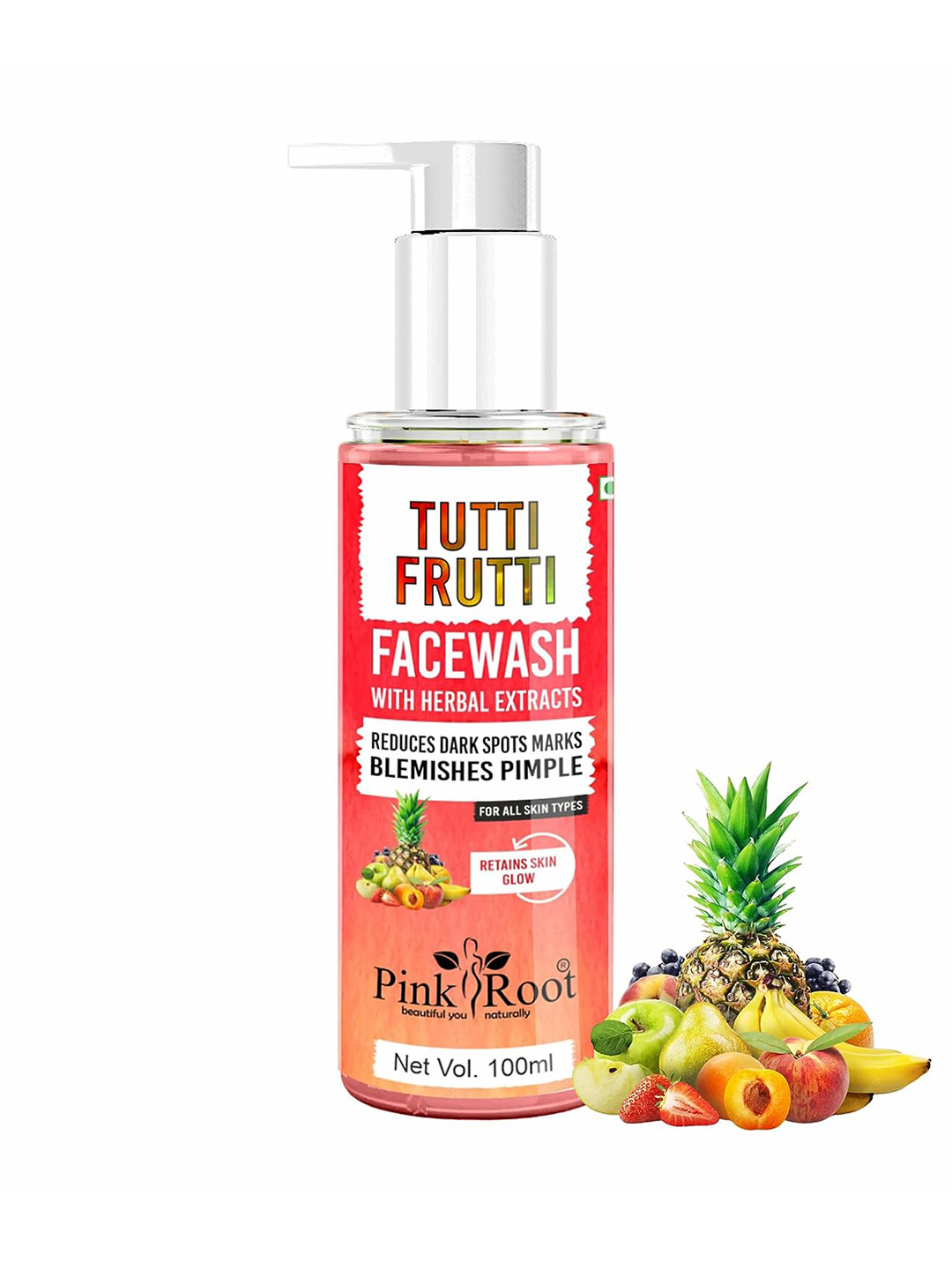 Pink Root Tutti Frutti Face Wash With Vitamin E Oil - 100ml