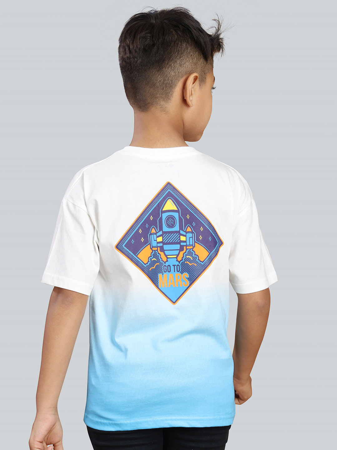3PIN Boys Printed Oversized Round Neck Cotton T-shirt