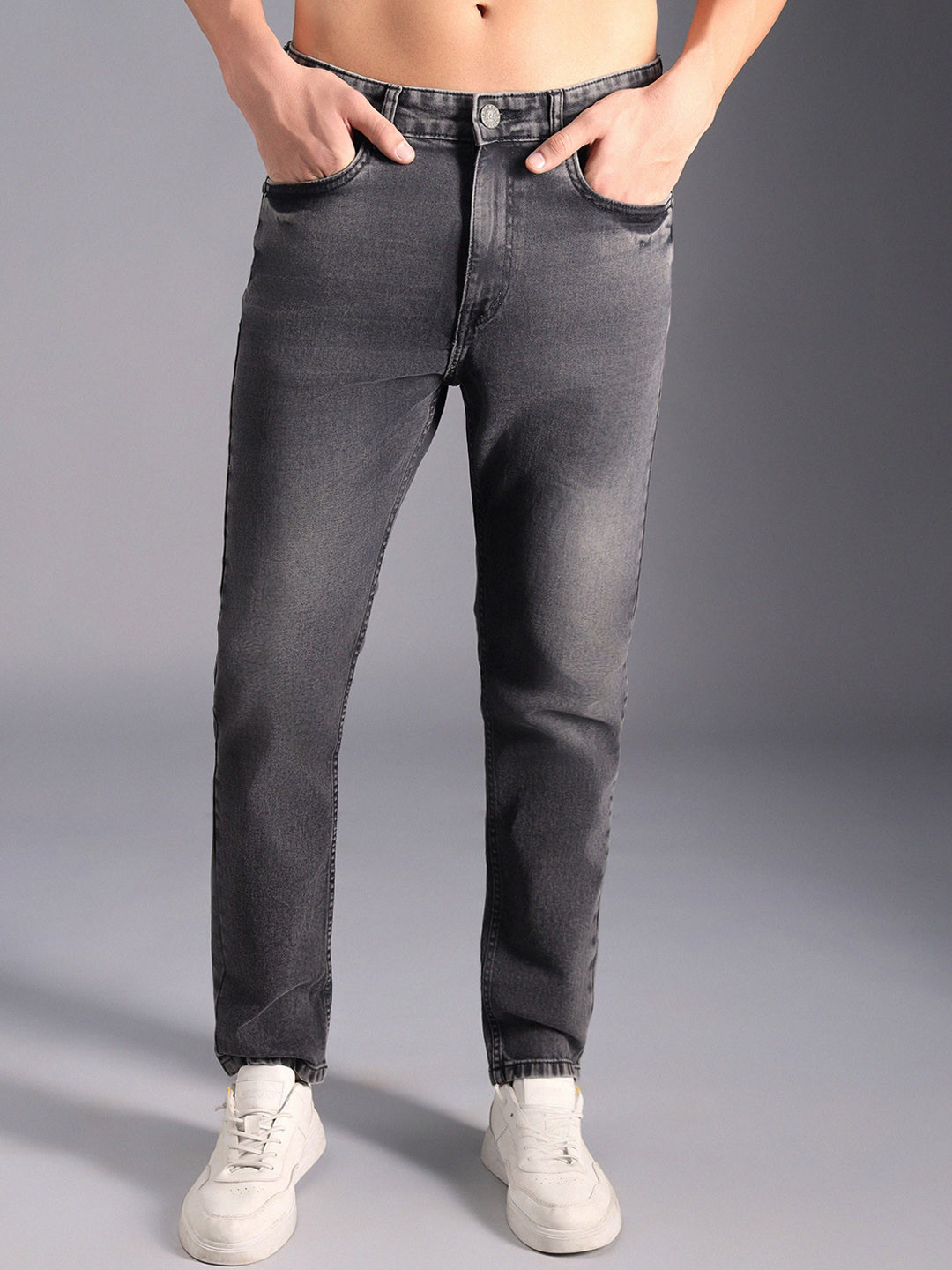 High Star Men Straight TapparedFit Light Fade Cotton Jeans