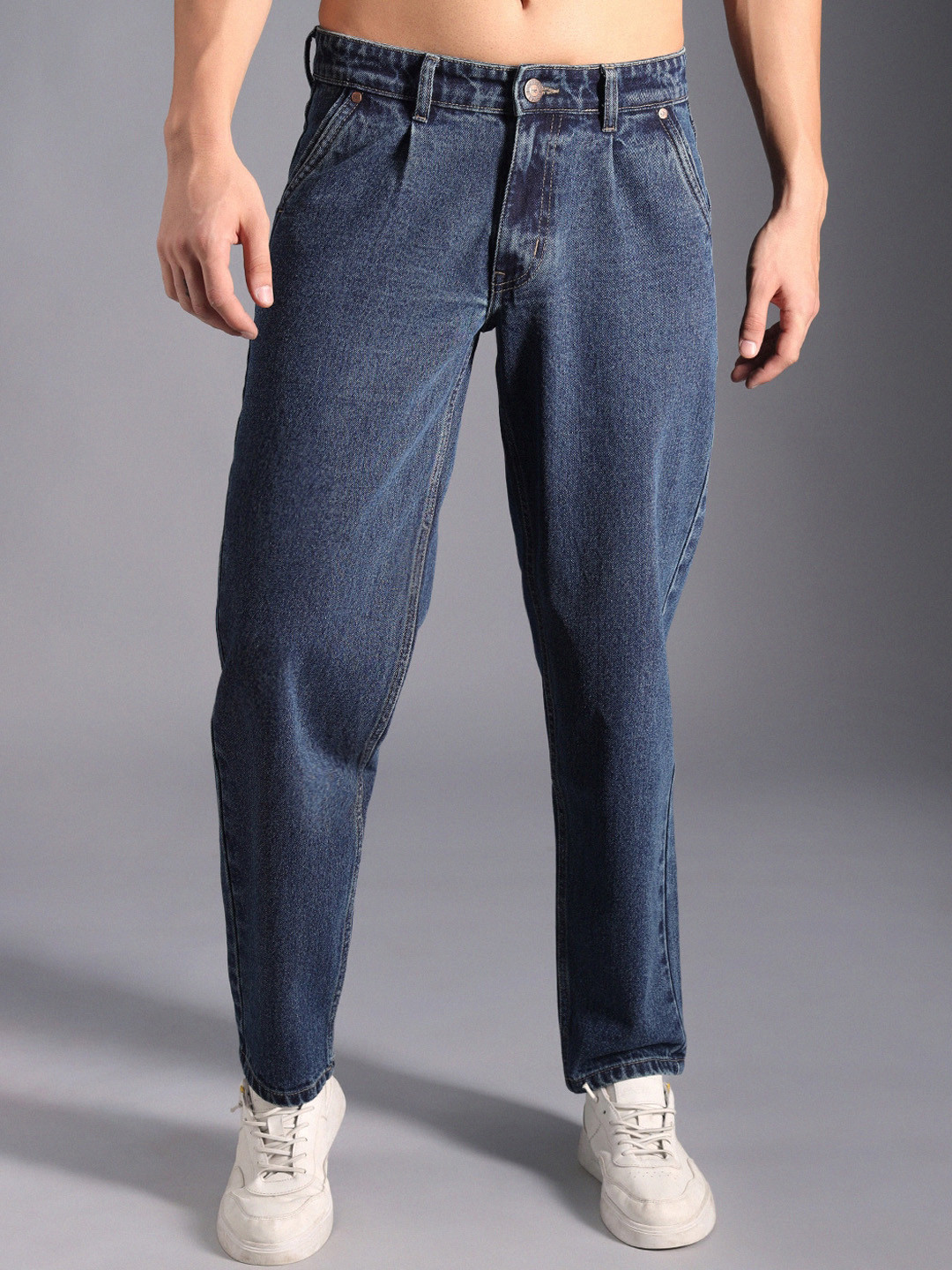 High Star Men Relaxed Fit Clean Look Light Fade Cotton Jeans