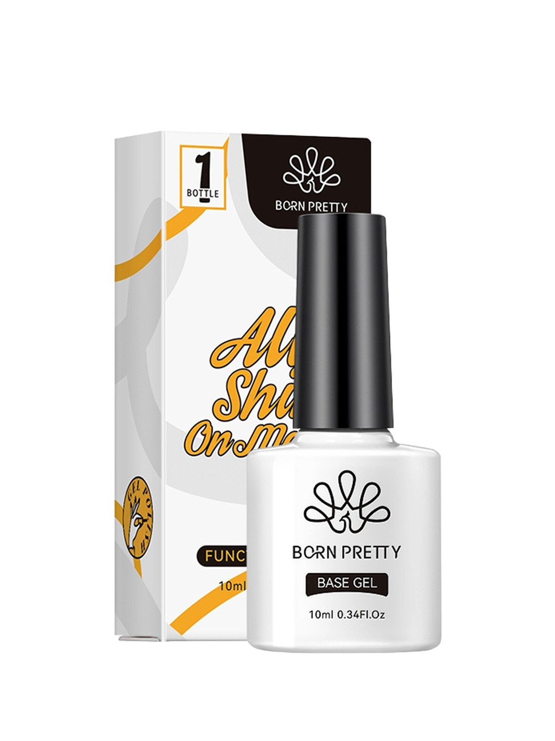 BORN PRETTY All Shine On Me Soak Off Gel Varnish Nail Polish 10ml - Base Coat