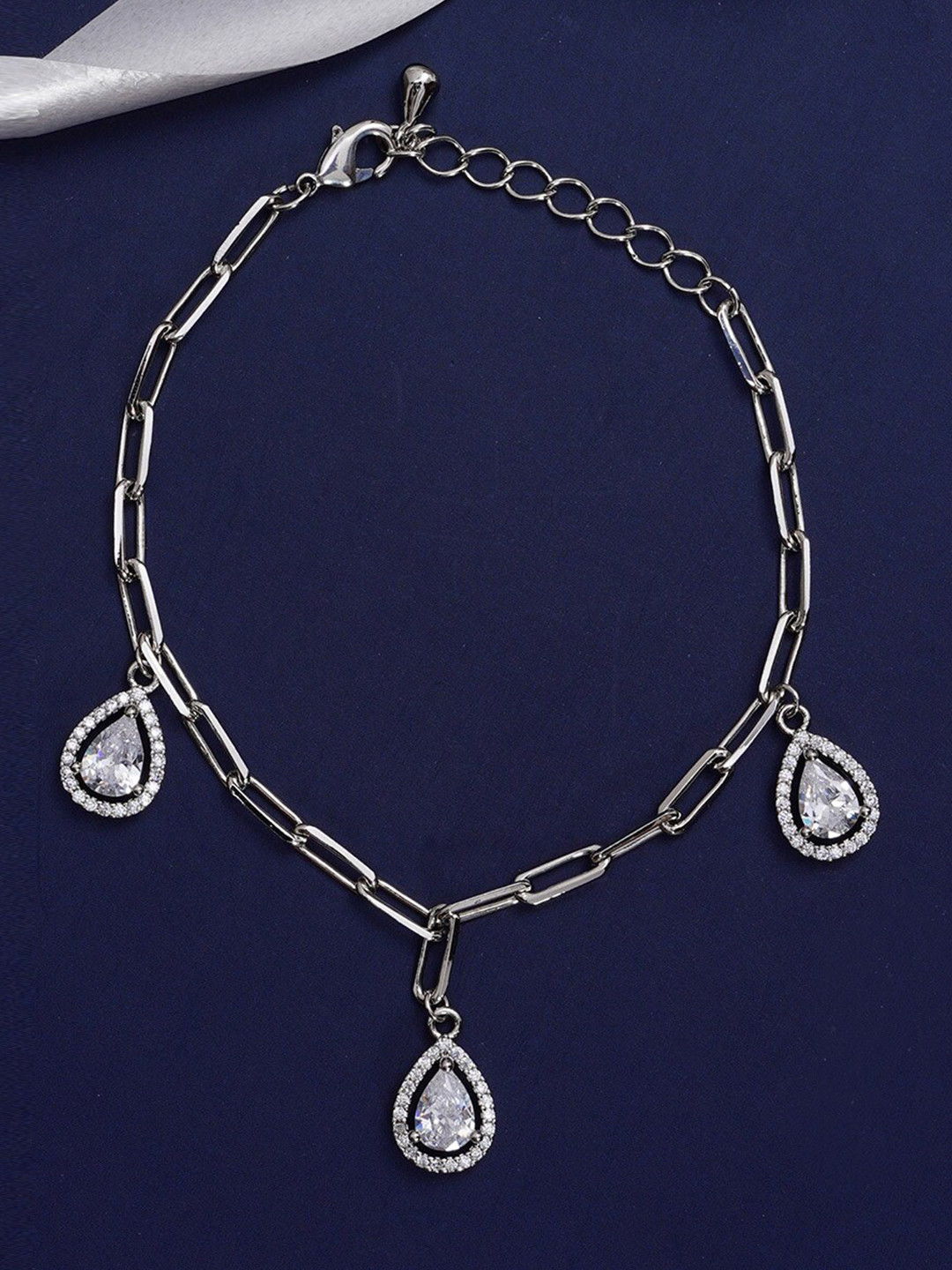 Designbox Alloy Cubic Zirconia Charm Bracelet