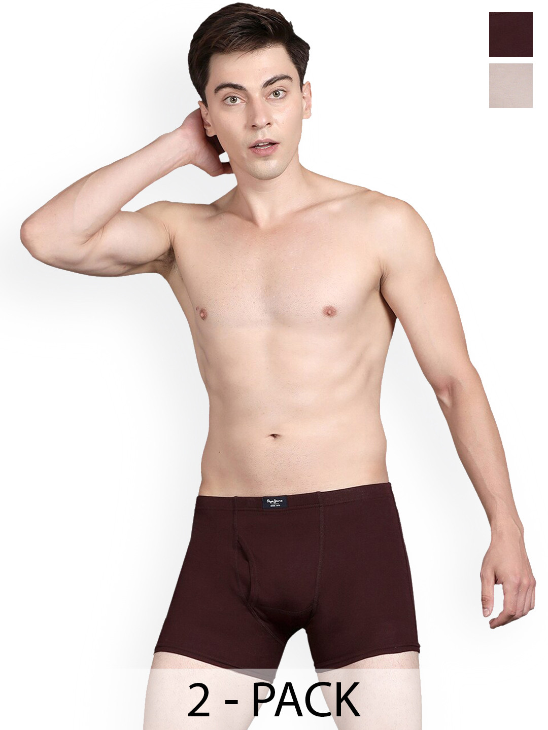 Pepe Jeans Pack Of 2 Mid-Rise Trunks 18289542-1-17299544