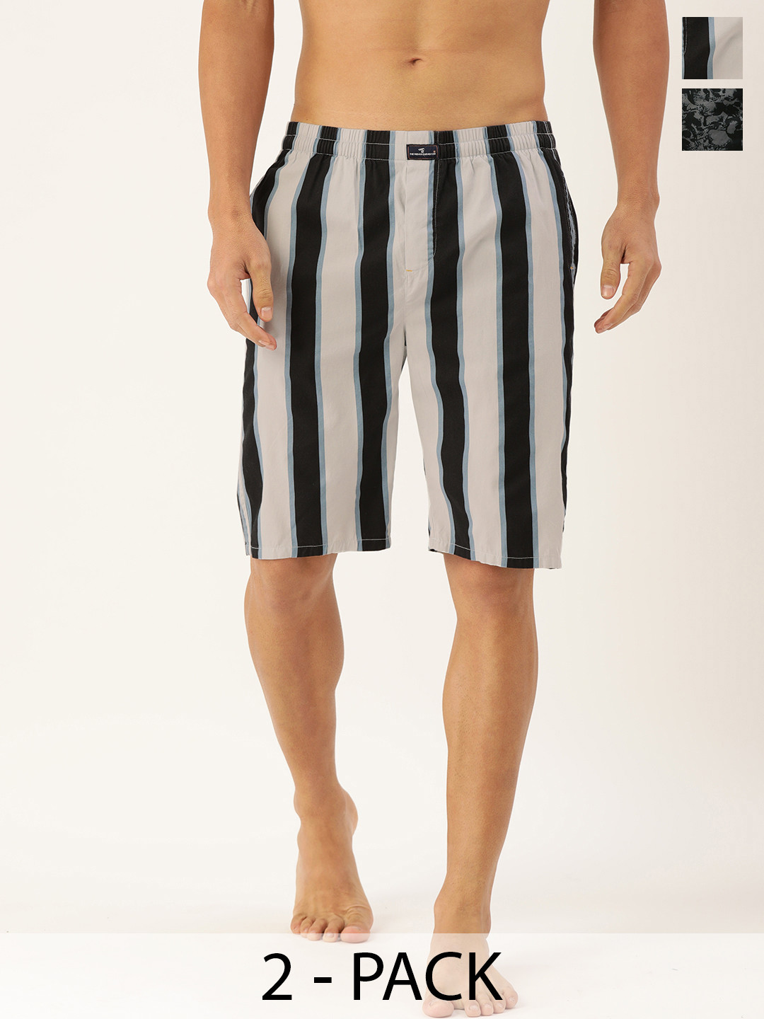 The Indian Garage Co Pack Of 2 Printed Pure Cotton Boxers 13647954-1-13466994