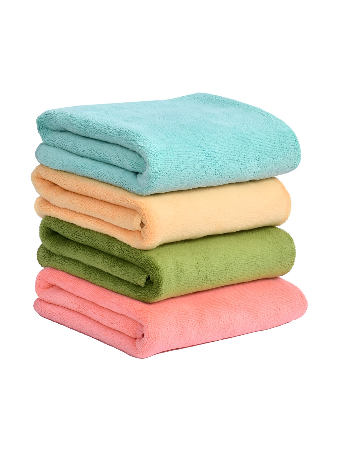 Yellow Weaves Blue & Yellow 4 Pieces 400 GSM Ant-Odour Hand Towels