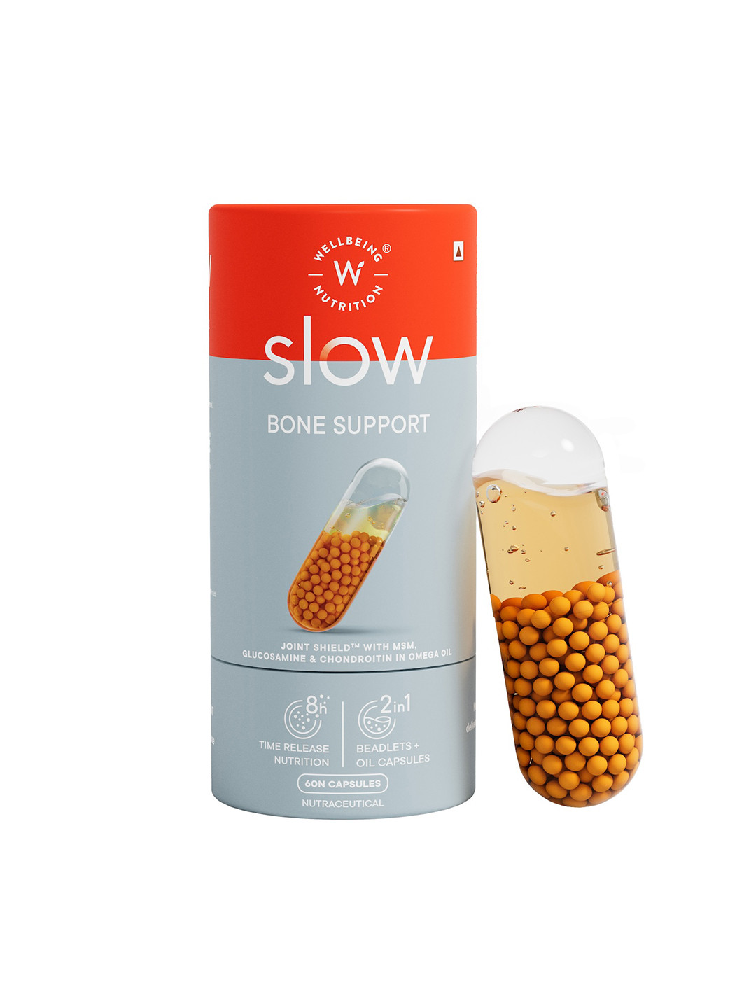 Wellbeing Nutrition Slow Bone Support Glucosamine & Chondroitin - 60 Capules