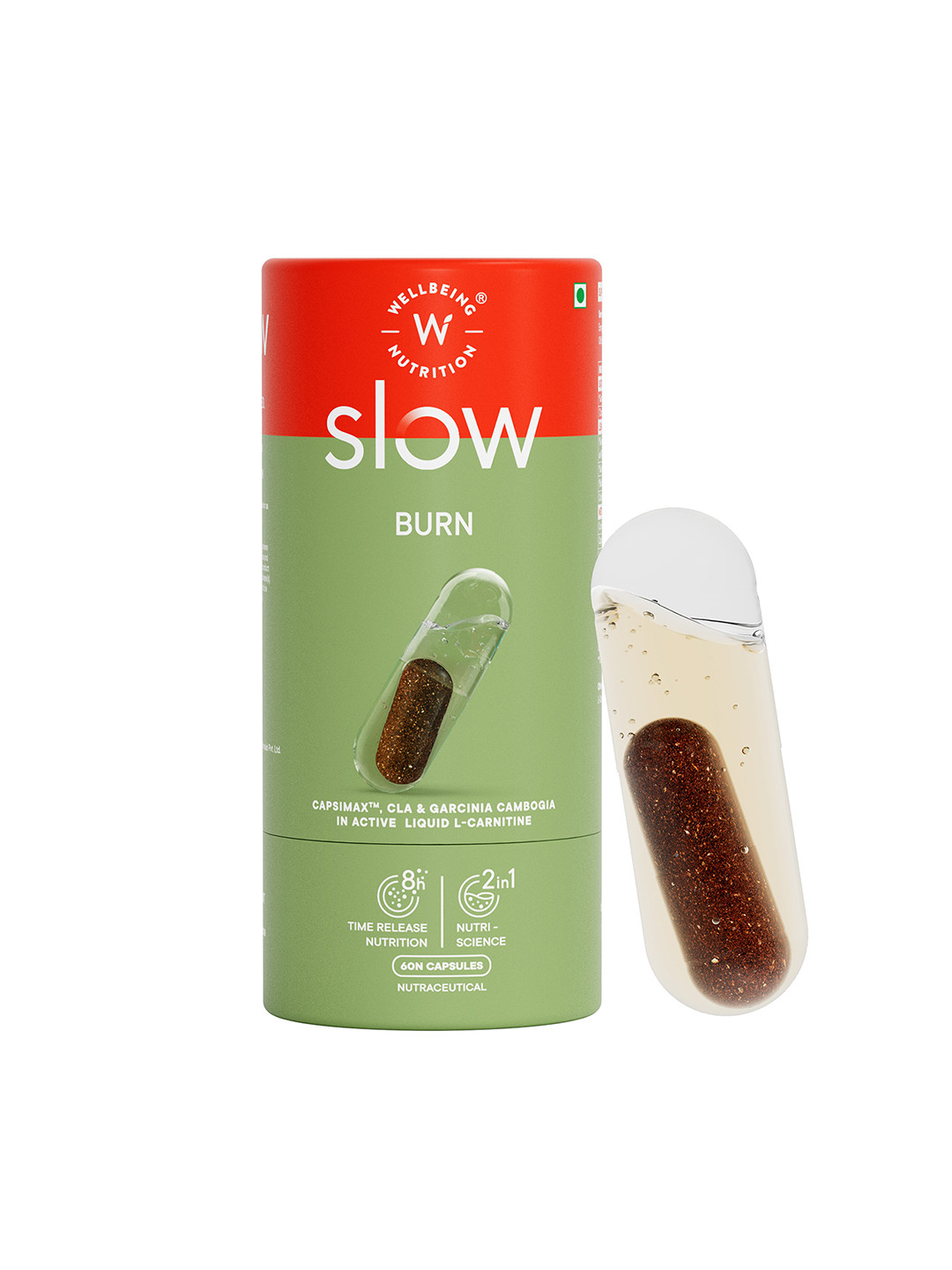 Wellbeing Nutrition Slow Burn with Garcinia & L-Carnitine Metabolism- 60 Veg Capsules