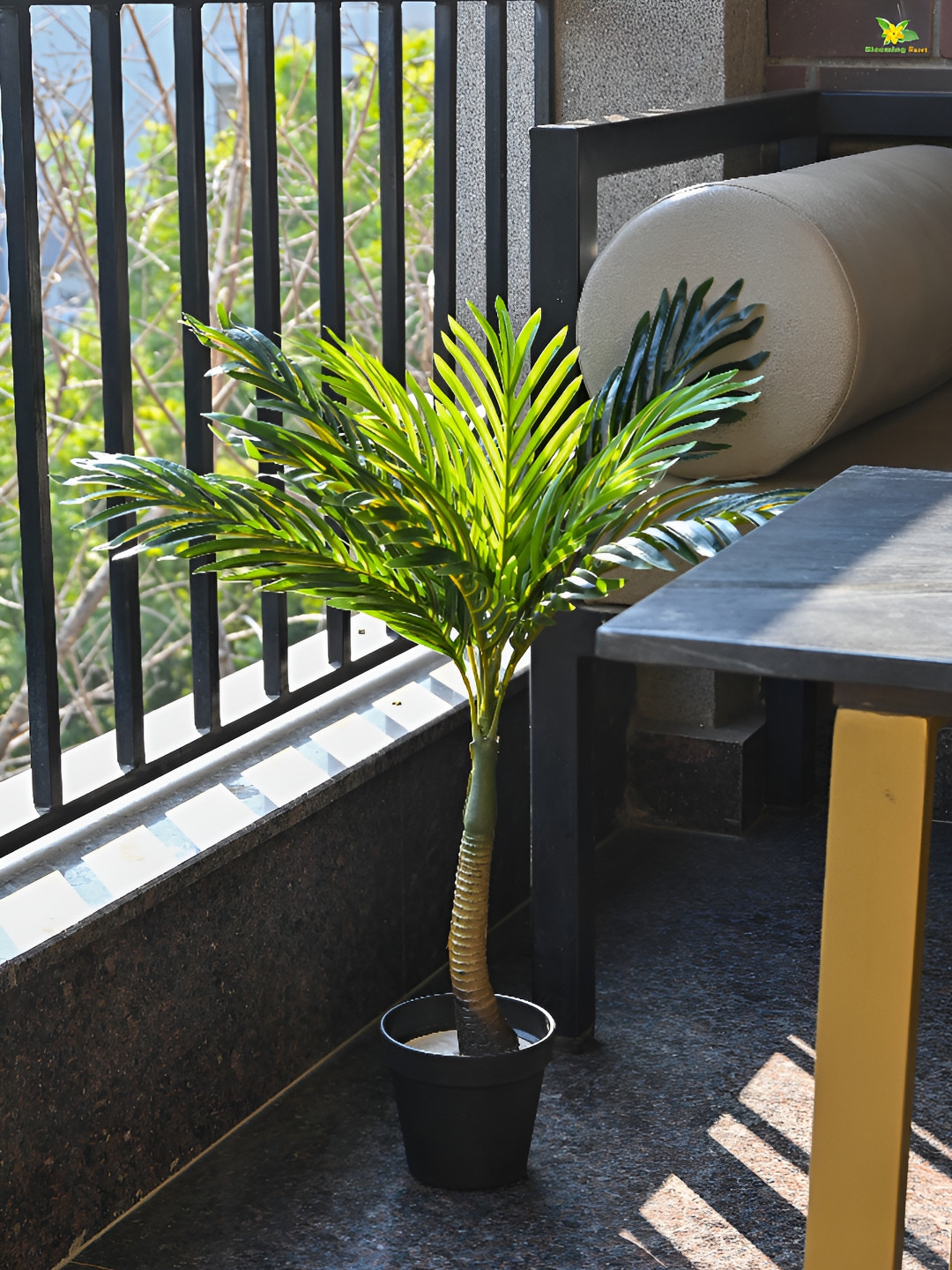 Blooming Floret Green Artificial Plant With Pot