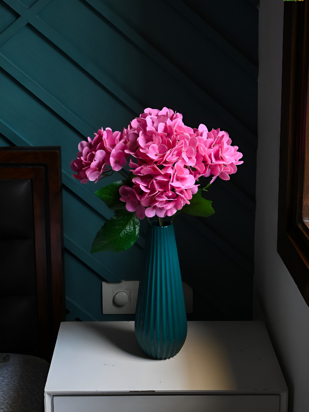 Blooming Floret Pink Hydrangea Artificial Flower