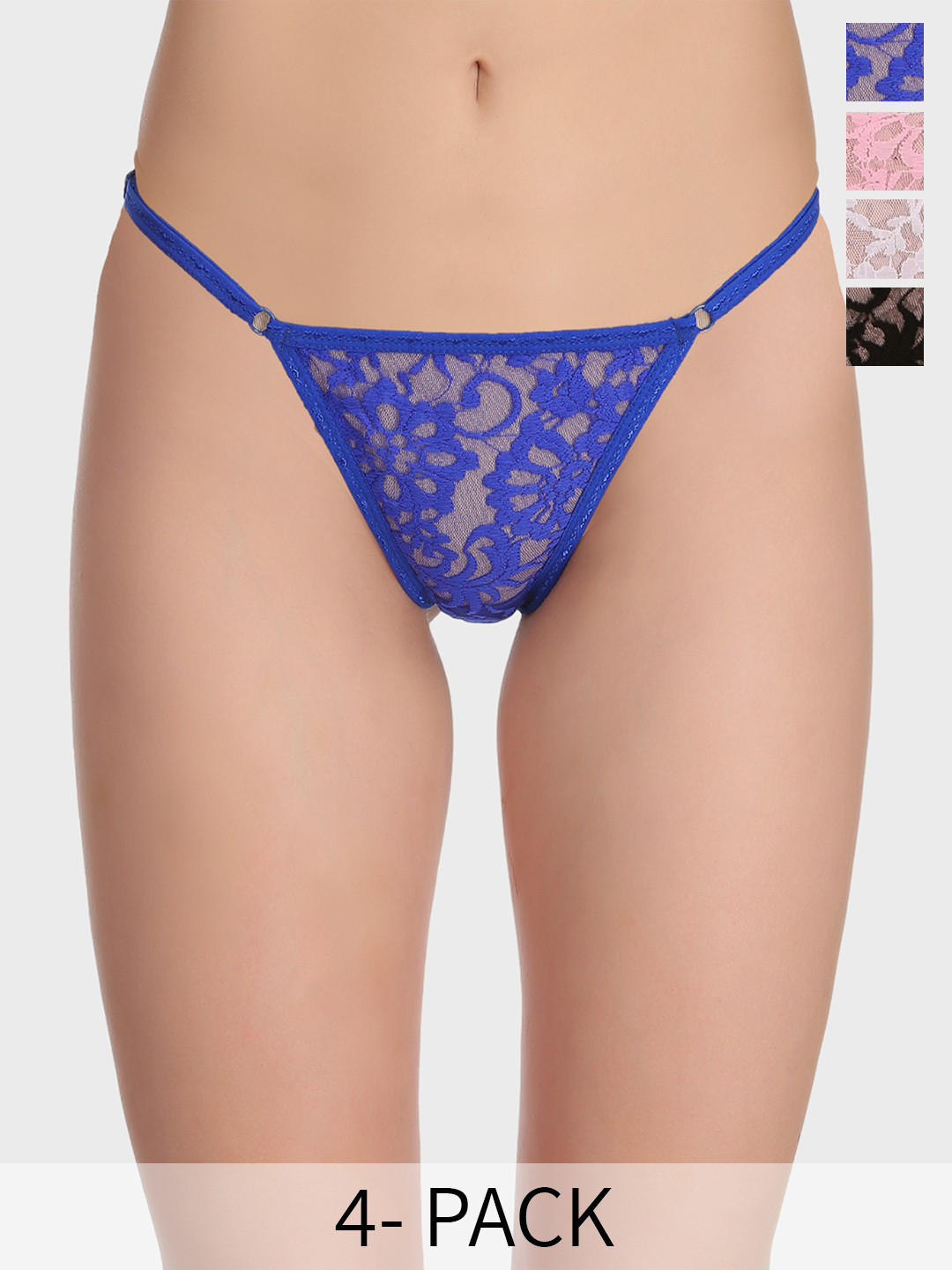 SELFCARE Pack of 4 Self Design Low-Rise Bikini Briefs SN2487