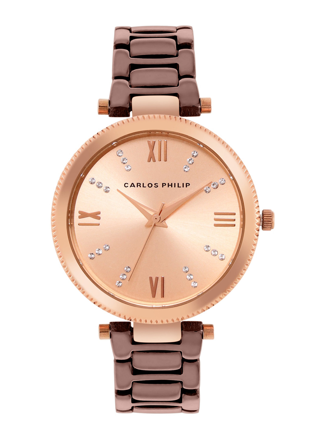 CARLOS PHILIP Women Embellished Dial & Stainless Steel Straps Analogue Watch ES B01707M-5