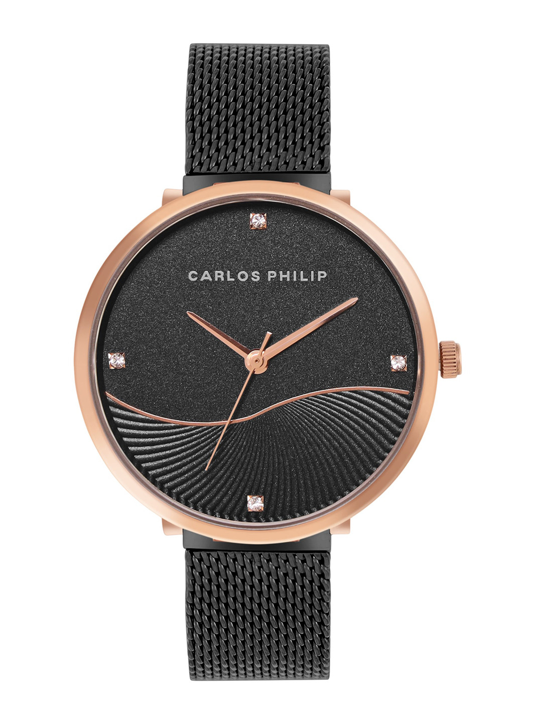 CARLOS PHILIP Women Round Dial Steel Bracelet Style Straps Analogue Watch E SS B01707-2