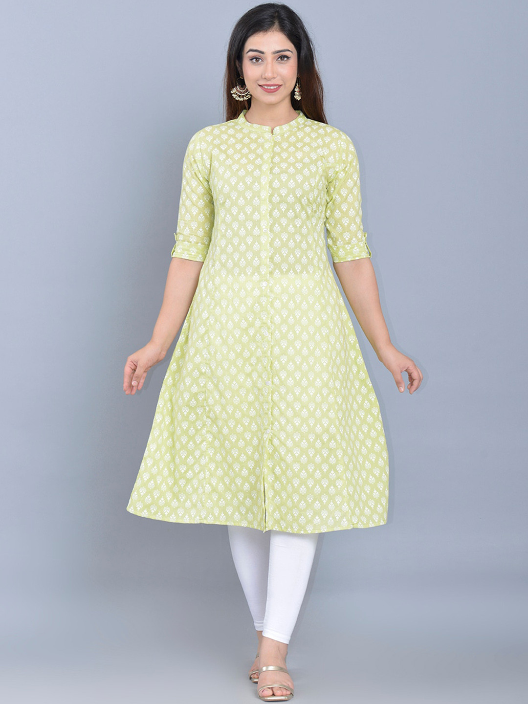 Bachuu Floral Printed A-Line Kurta