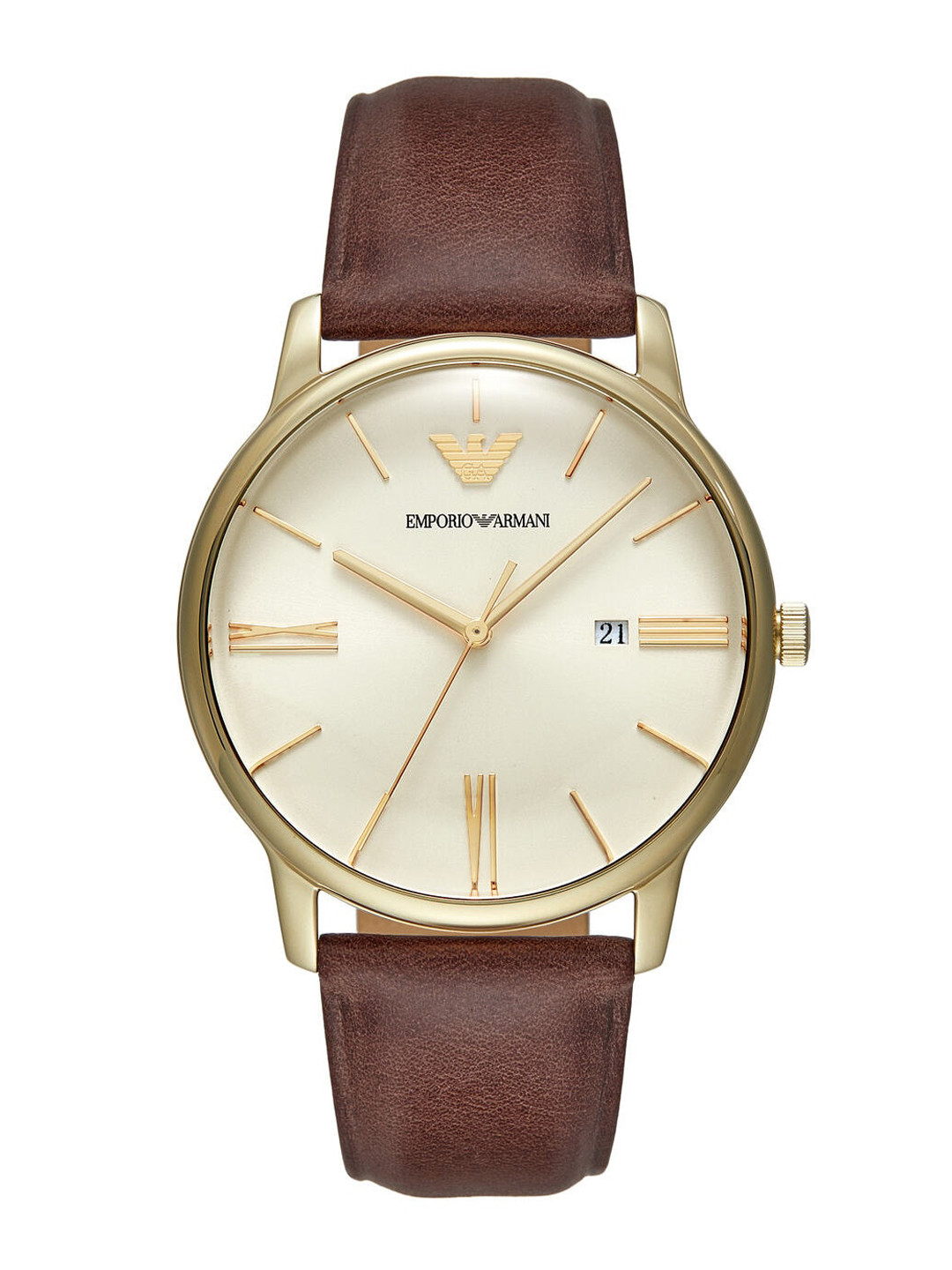 Emporio Armani Men Leather Straps Analogue Watch AR11610