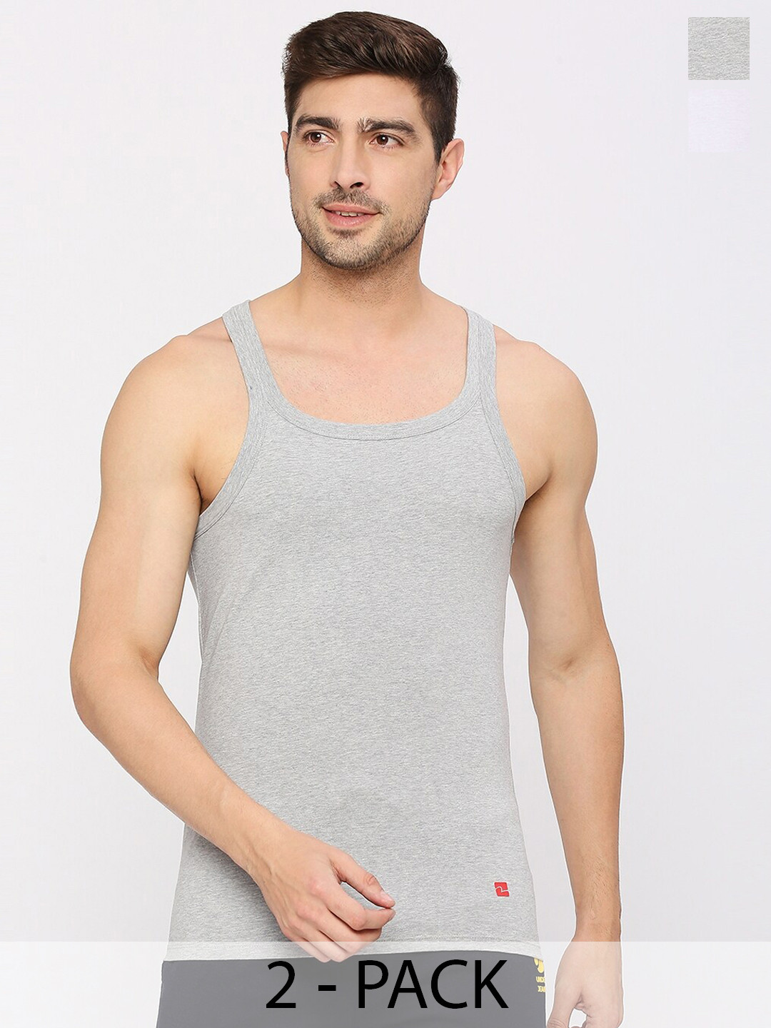 UnderJeans by Spykar Pack Of 2 Sleeveless Innerwear Vests