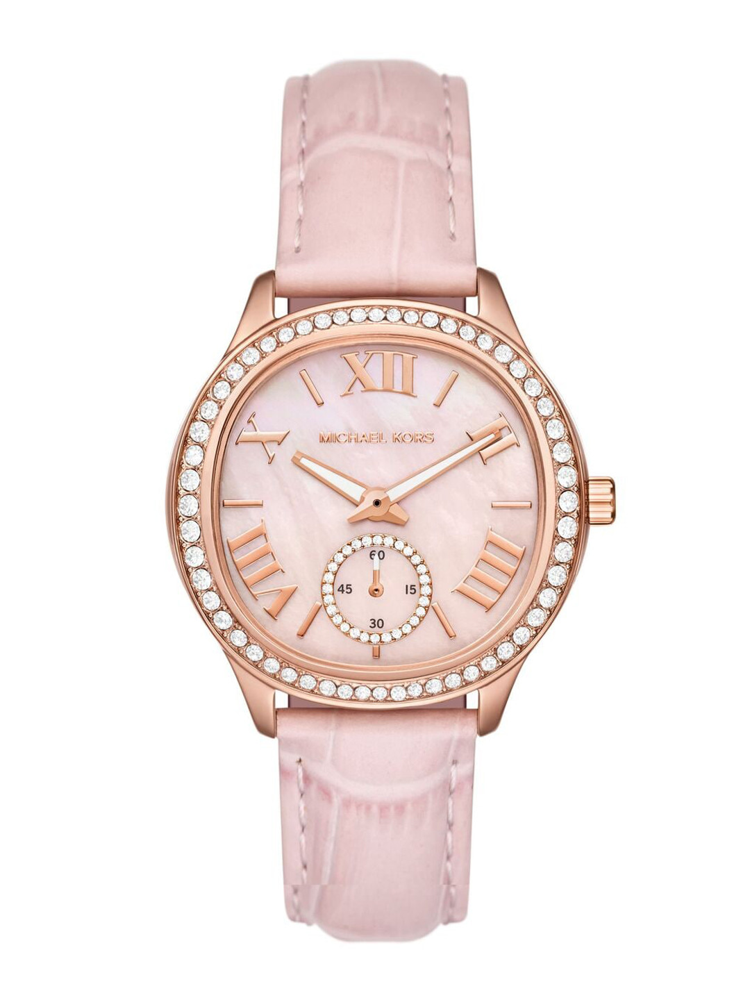 Michael Kors Women Leather Textured Straps Analogue Watch MK4820