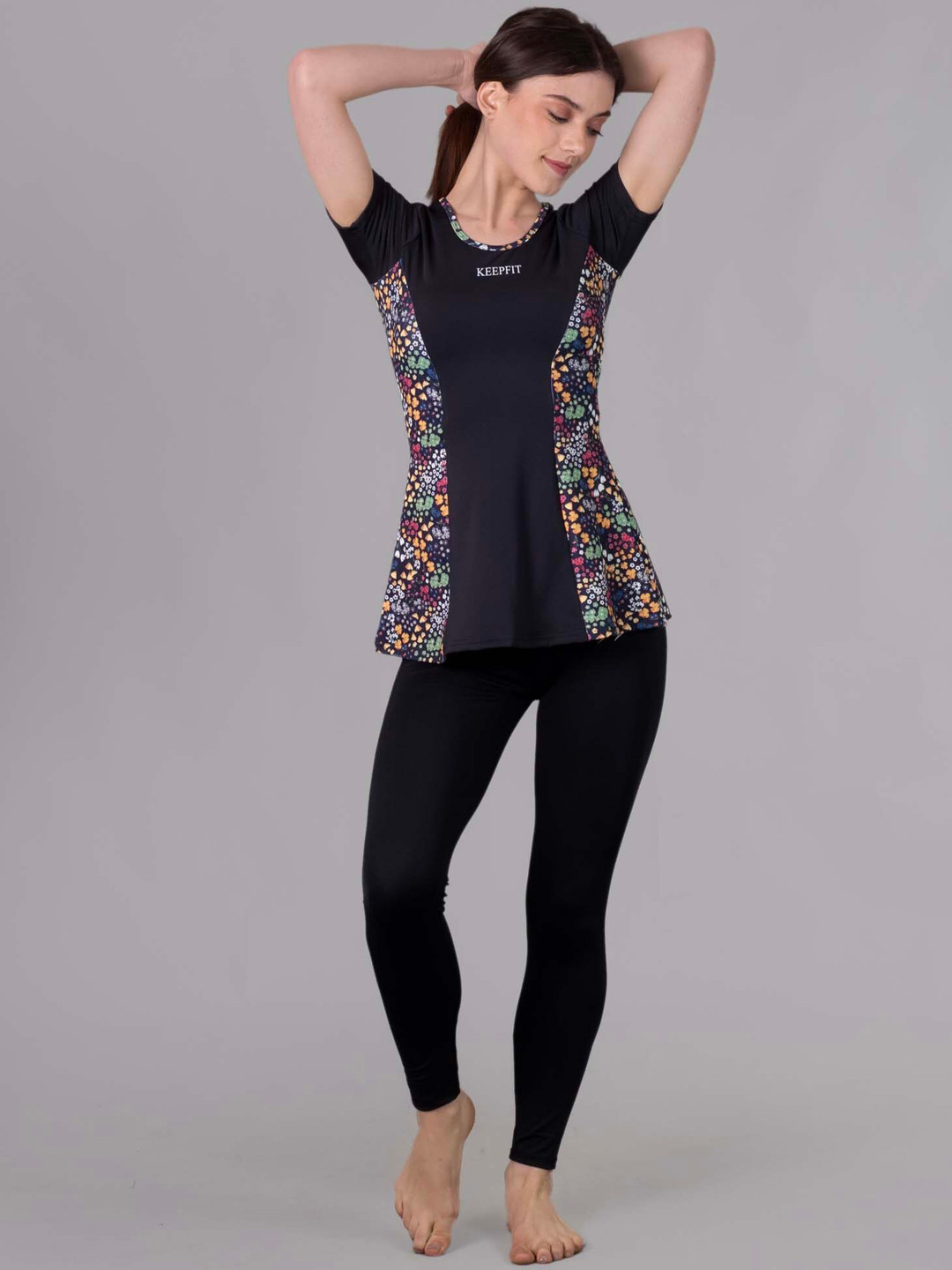 Keepfit Women Floral Printed 2 Piece Padded Swim Set