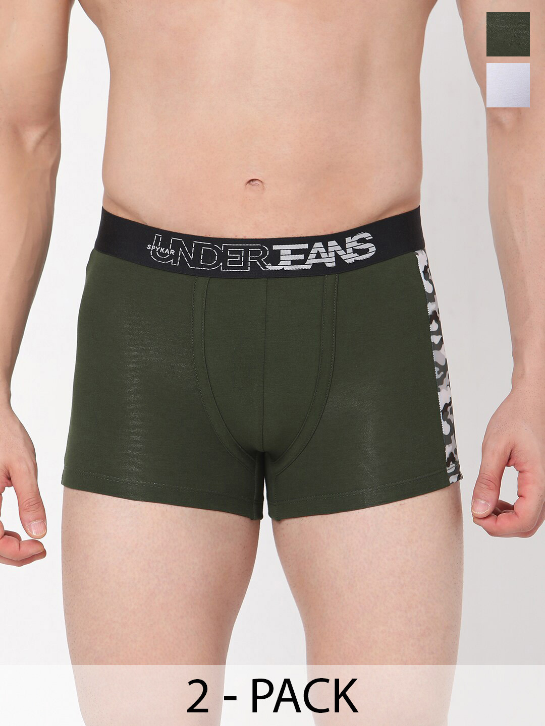 UnderJeans by Spykar Pack Of 2 Trunks 16864062-1-16864072
