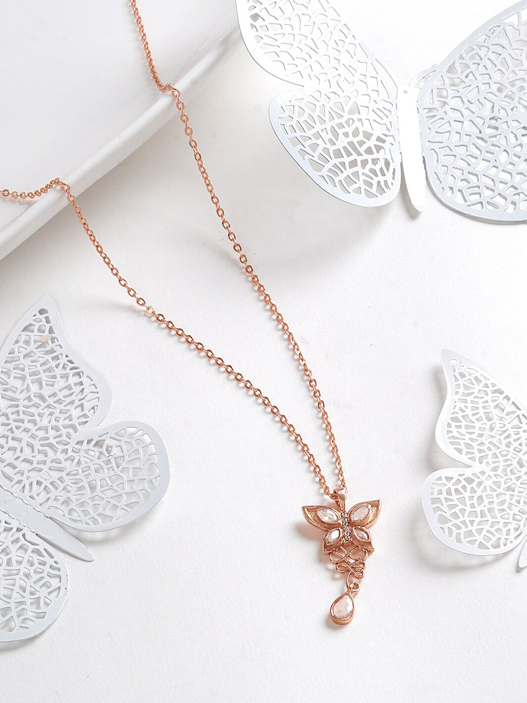 JOKER & WITCH Rose Gold-Plated Chain With Pendant