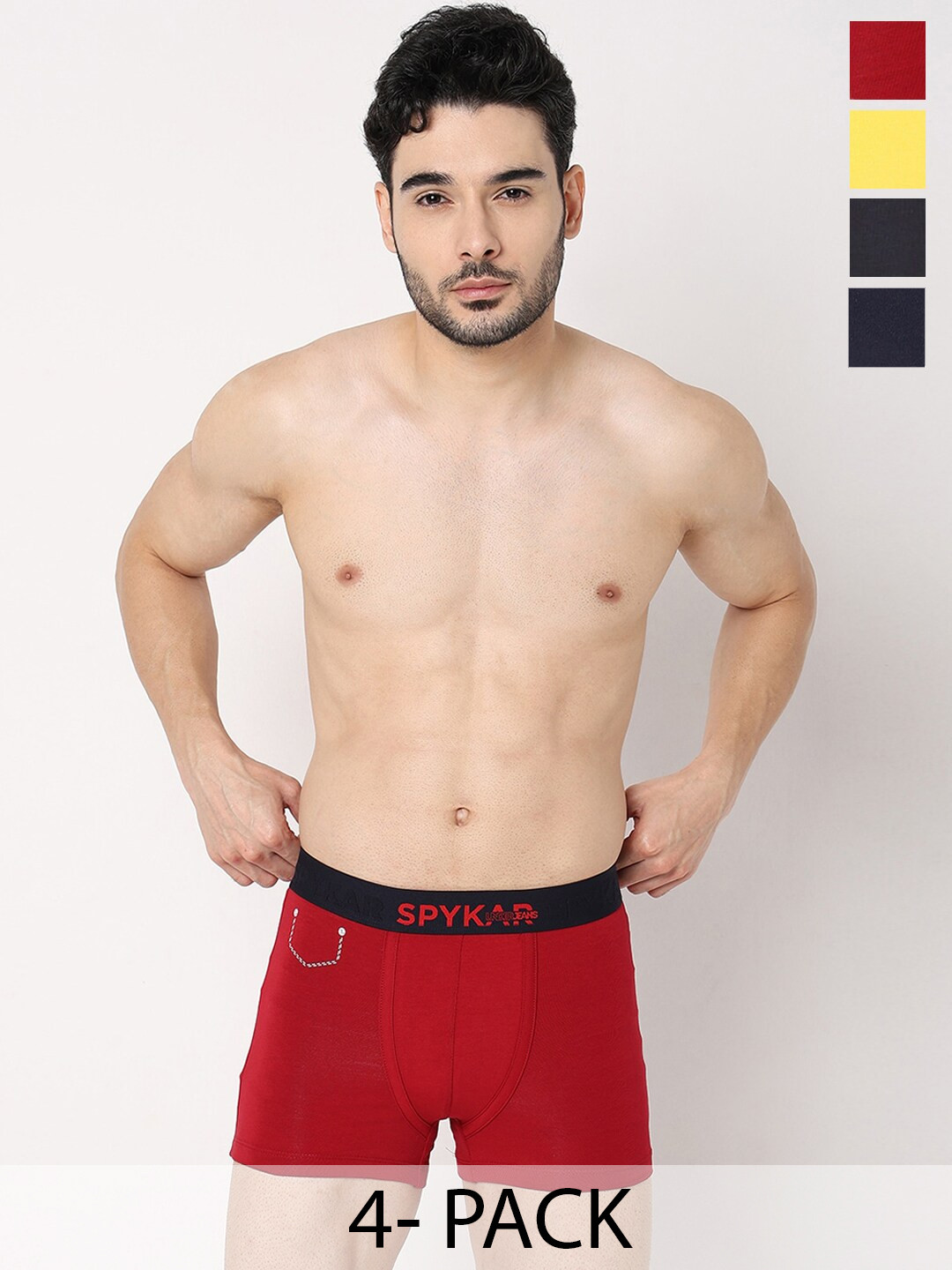 UnderJeans by Spykar Pack Of 4 Trunks 20715956-1-24831762-1