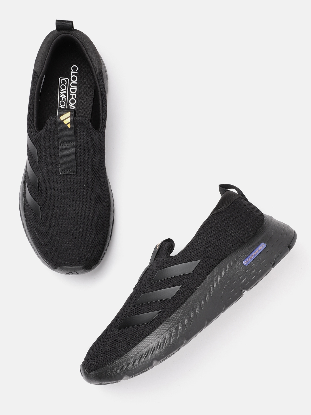 Adidas city cloudfoam men's fitness walking shoes  black outlet