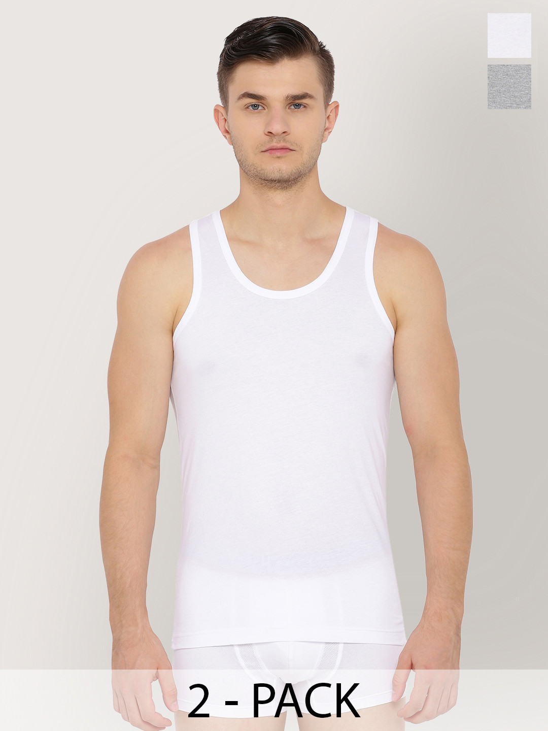 Van Heusen Pack Of 2 Cotton Round Neck Innerwear Vests 2113524-1-6968560