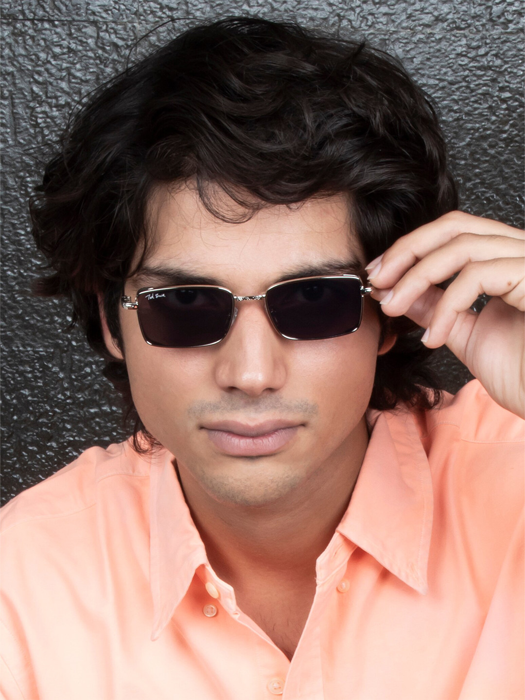 Ted Smith Unisex Rectangle Sunglasses with UV Protected Lens TS-RIDER _C1