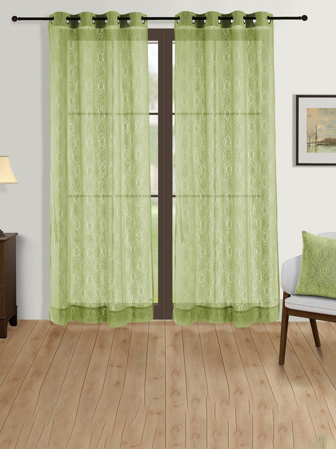 SWAYAM Sheer 130 GSM Single Door Curtain