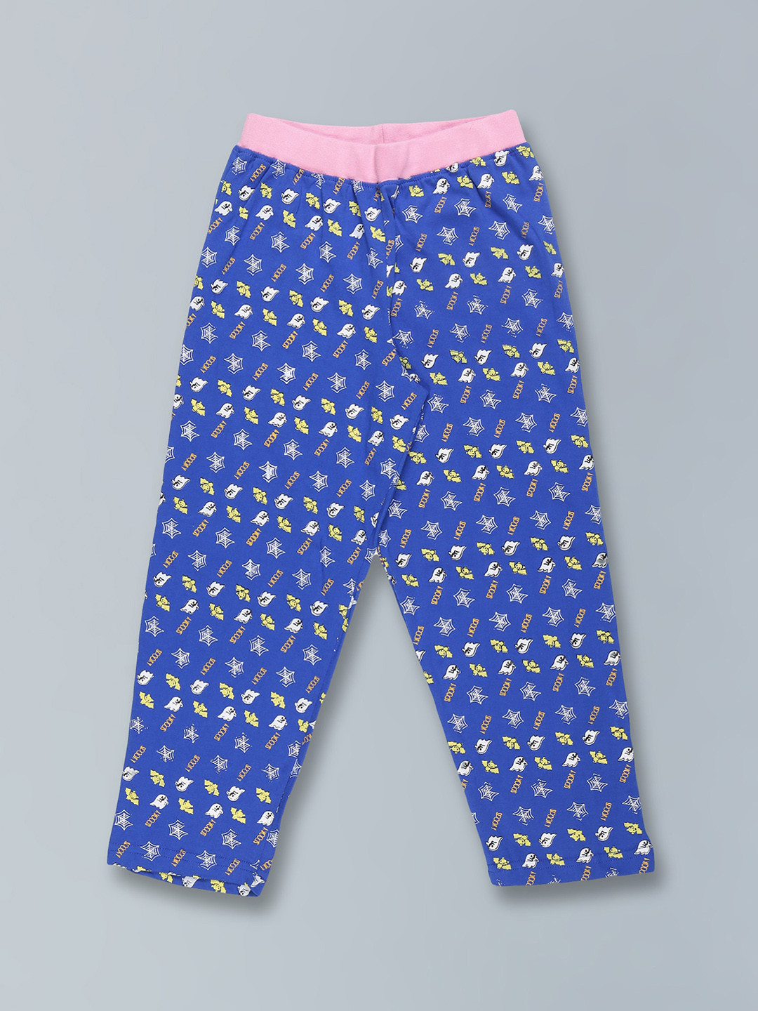KiddoPanti Girls Printed Cotton Lounge Pants
