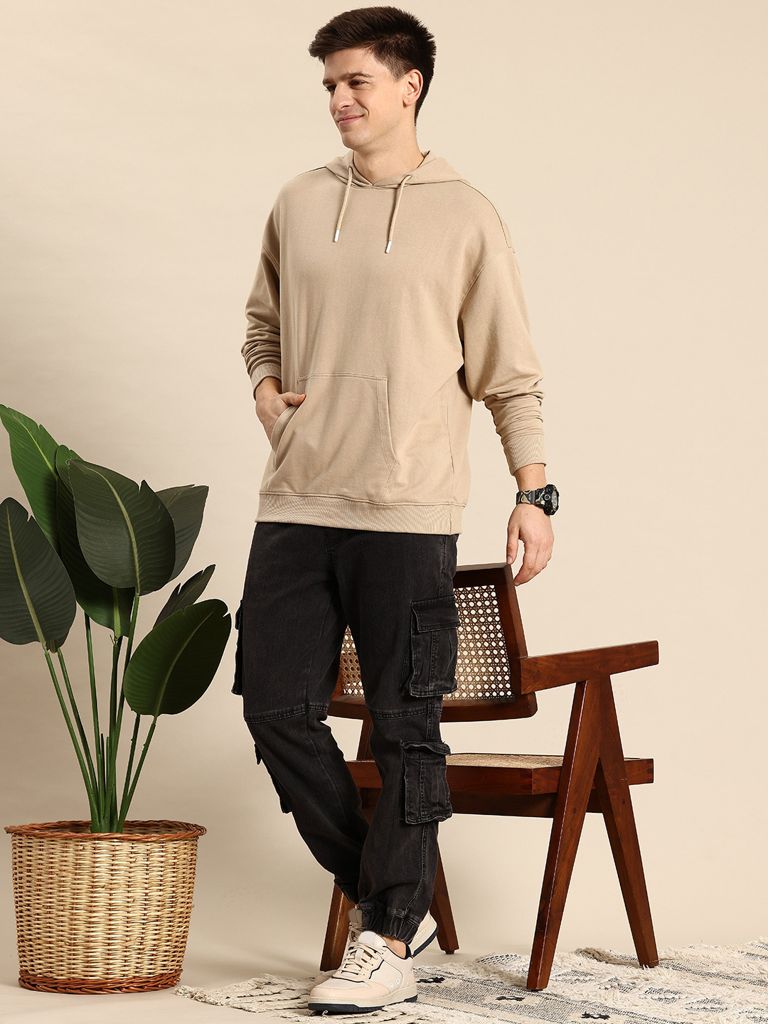 Mast & Harbour Relax Fit Hooded Sweatshirt