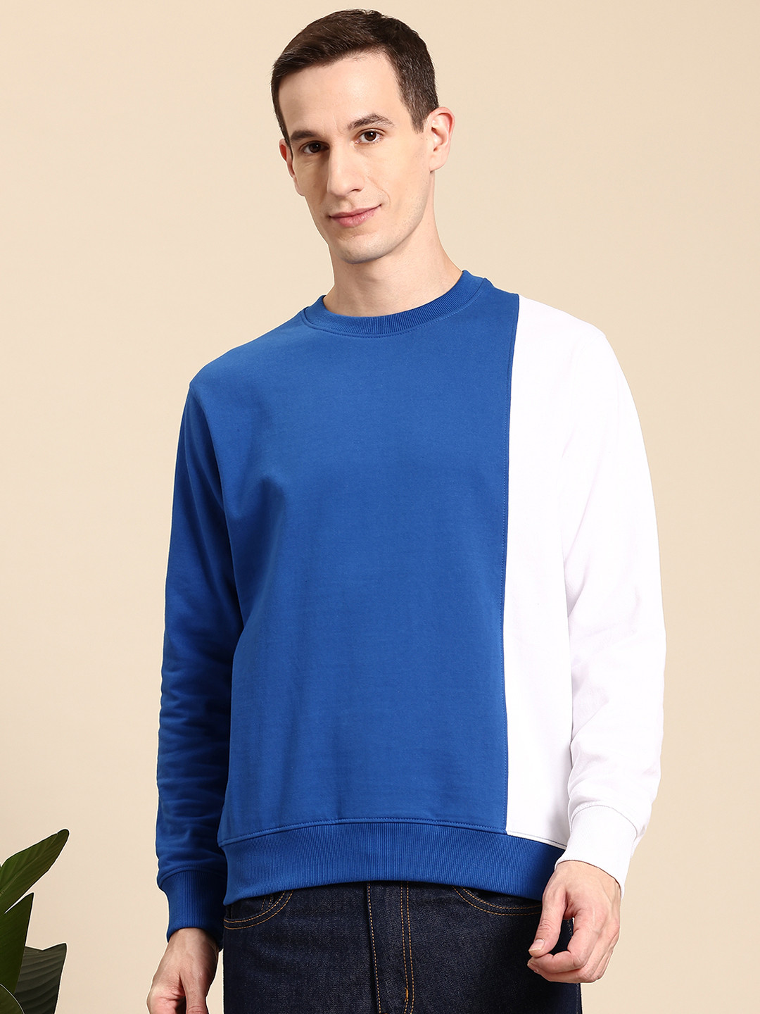 Mast & Harbour Colourblocked Oversized Sweatshirt