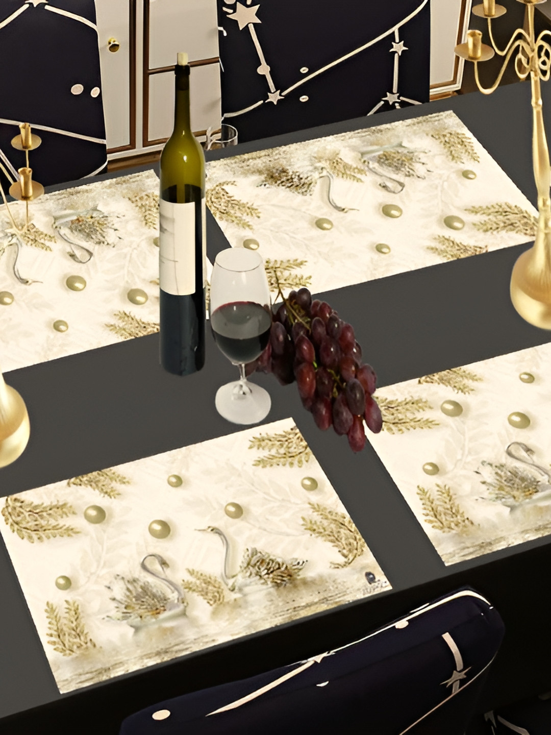 REVEXO 6 Pieces White Rectangular Table Placemats