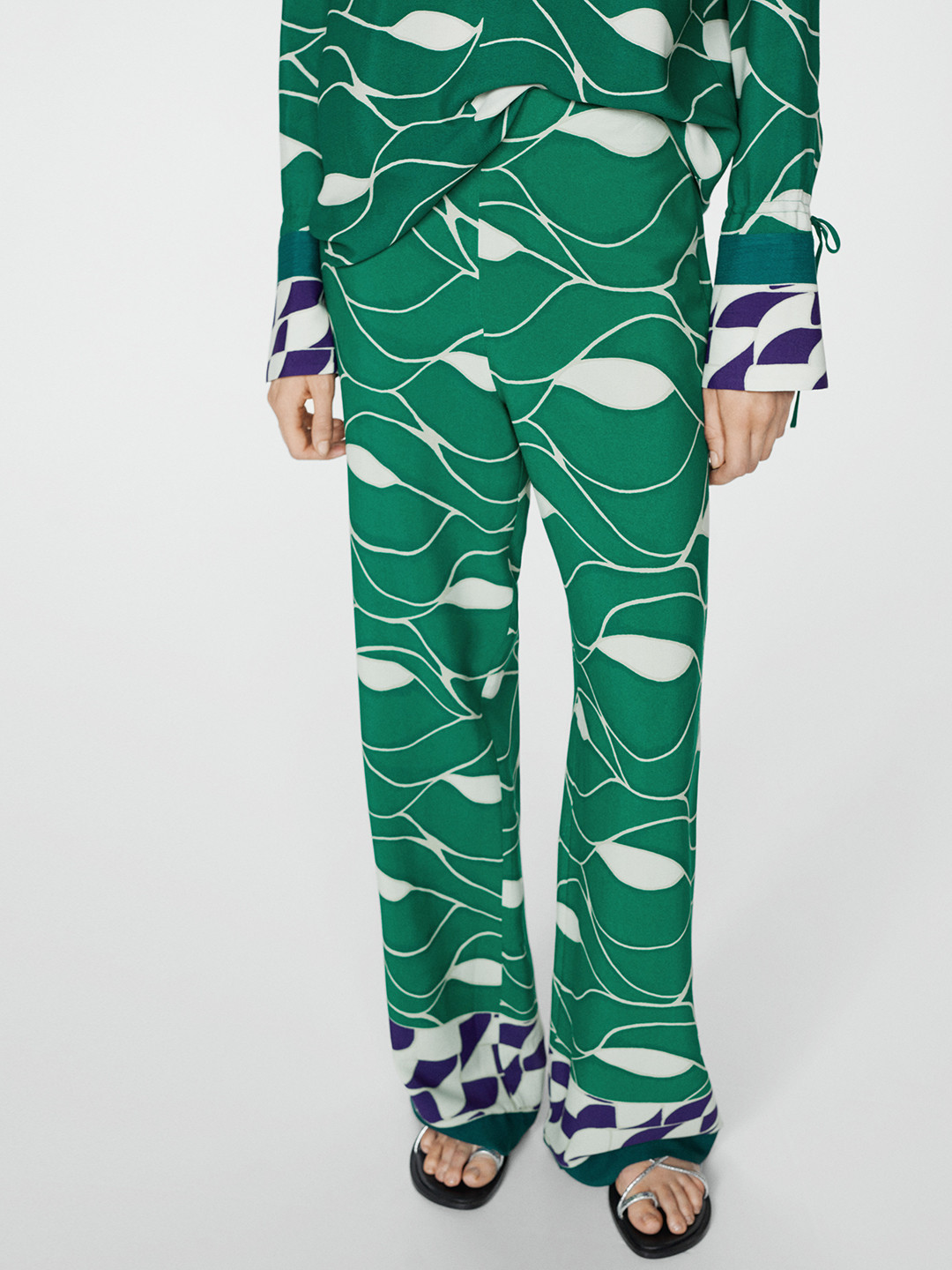 MANGO Women Printed Trousers