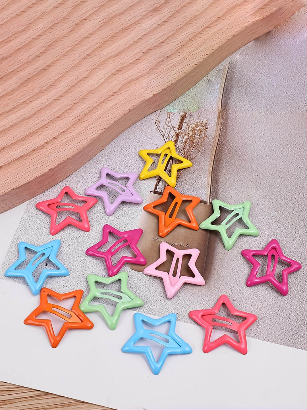LYTIX Girls Set Of 24 Star Tic Tac Hair Clips