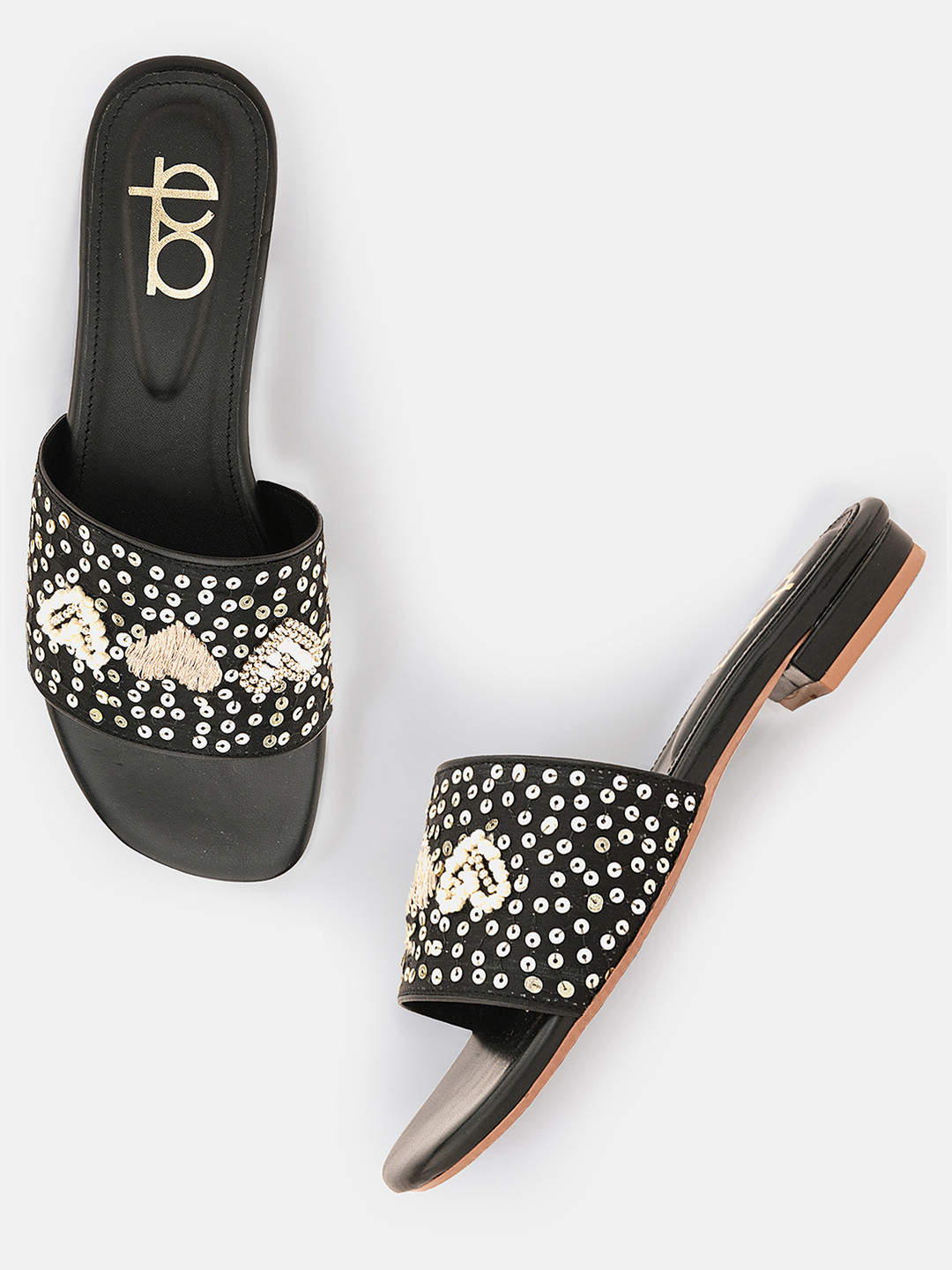 Elevato Women Embellished Open Toe Flats
