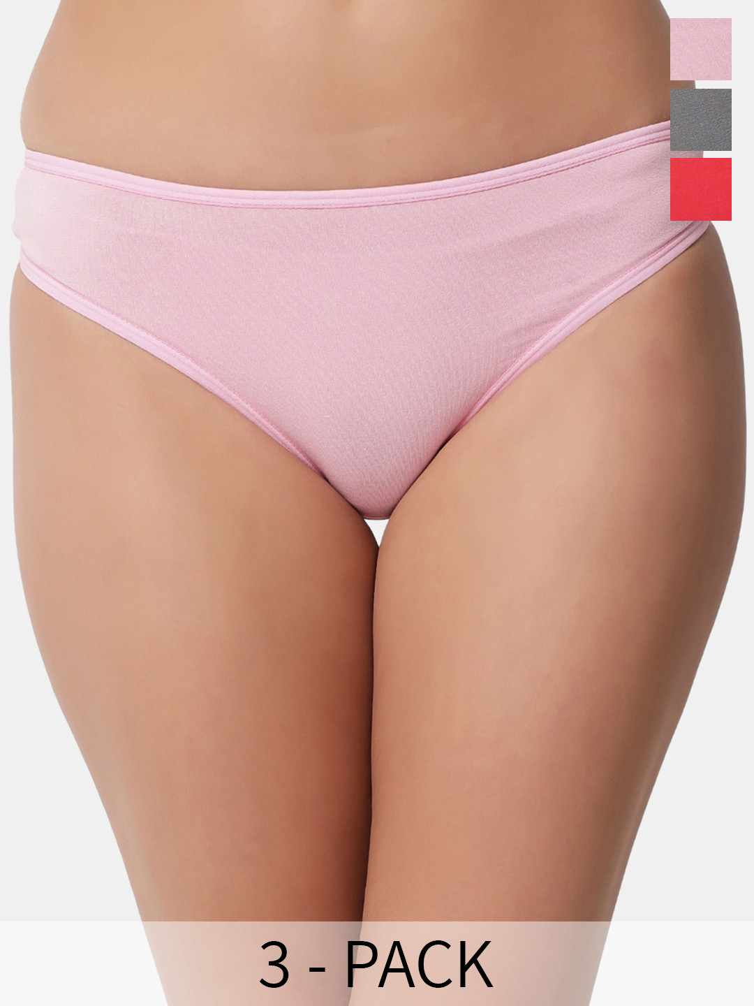 BLEEDING HEART Pack Of 3 Microfiber Lycra 4 Way Stretch Boy Shorts Briefs