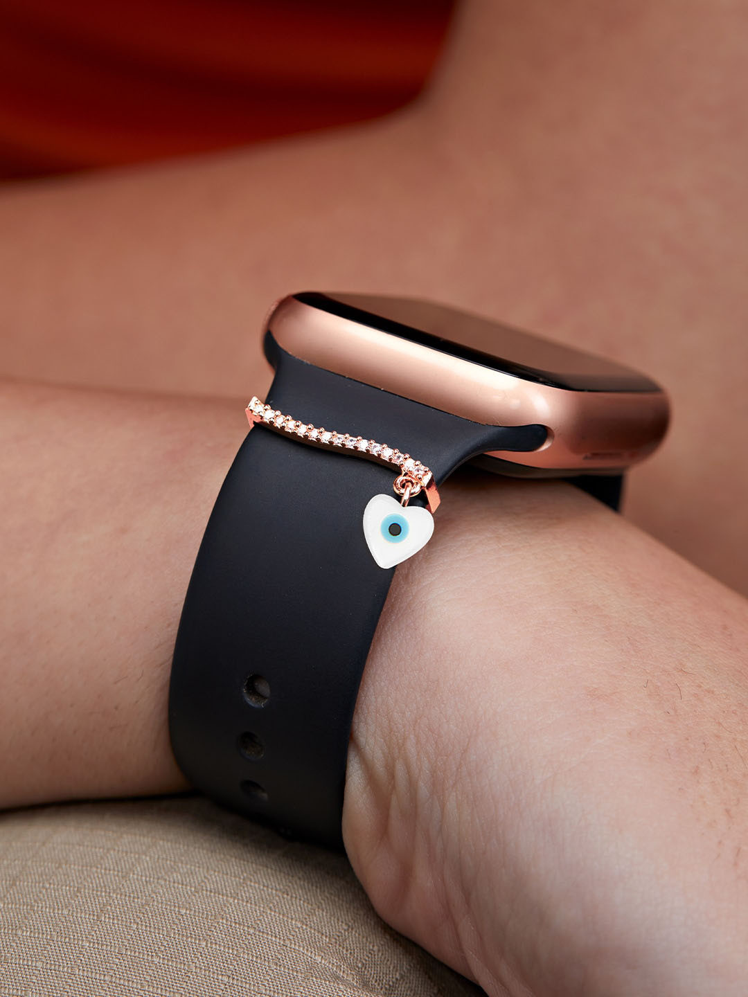 MINUTIAE Rose Gold-Plated Crystal-Studded Watch Charm