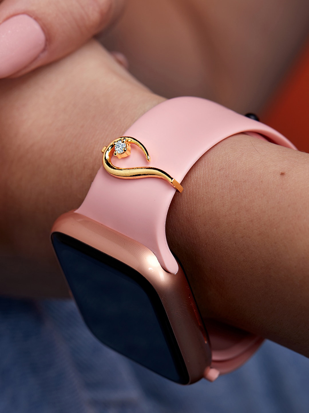 MINUTIAE Gold-Plated Crystal-Studded Watch Charm