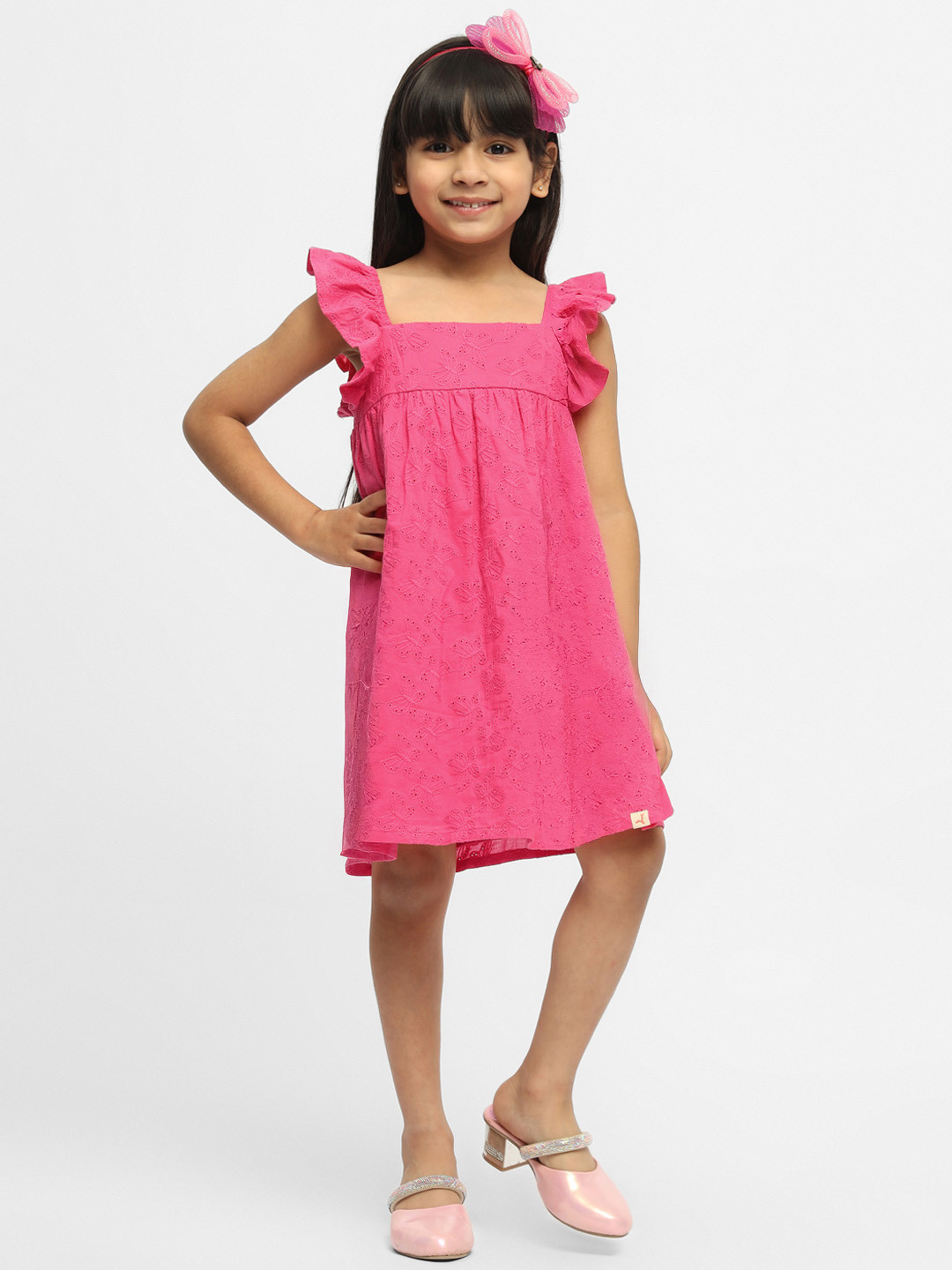 Somersault Girls Flutter Sleeve A-Line Dress