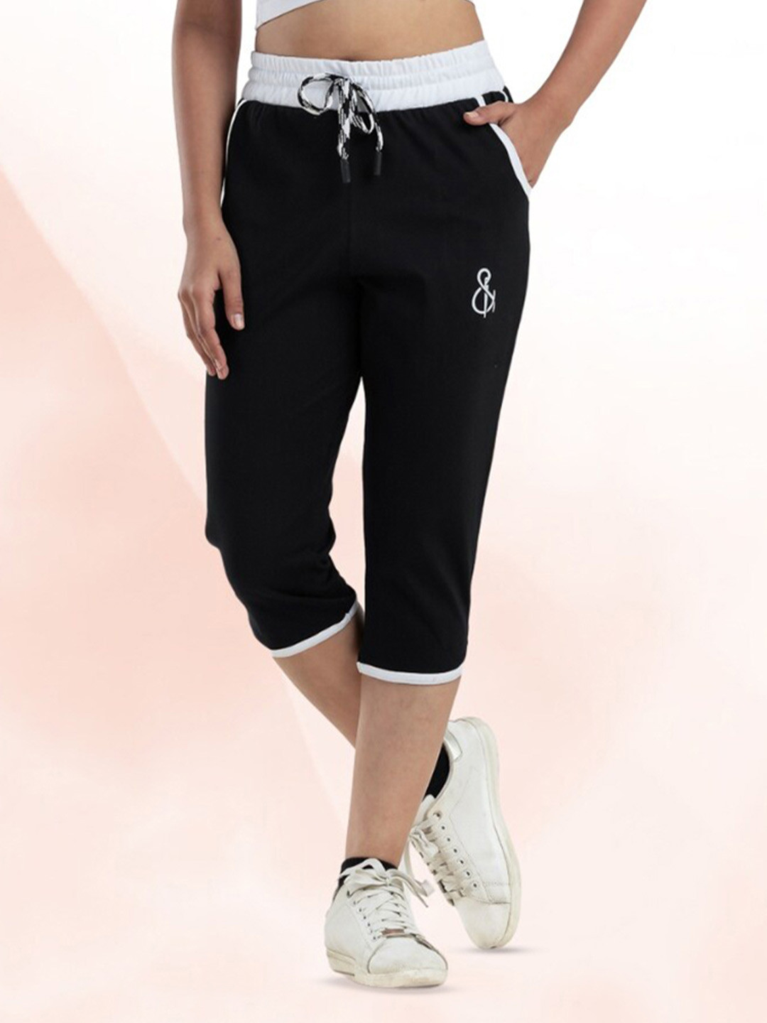 StyleAOne Women Mid-Rise Cotton Capris