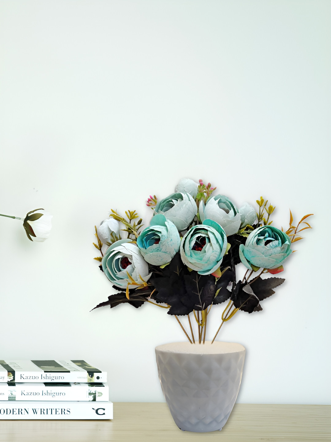 ARTSY Green Peony Artificial Flower & Pot