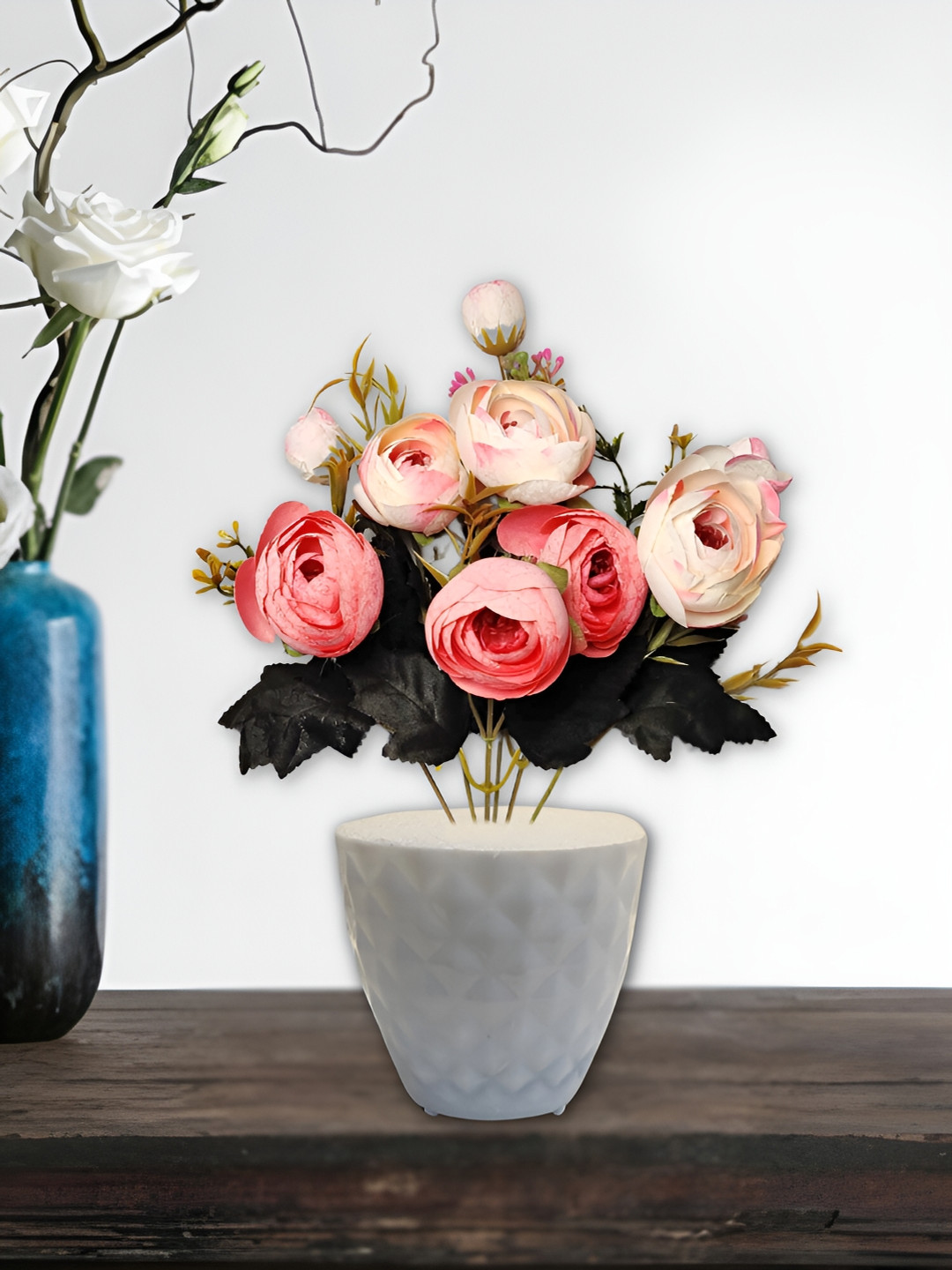 ARTSY Pink Peony Artificial Flower & Pot