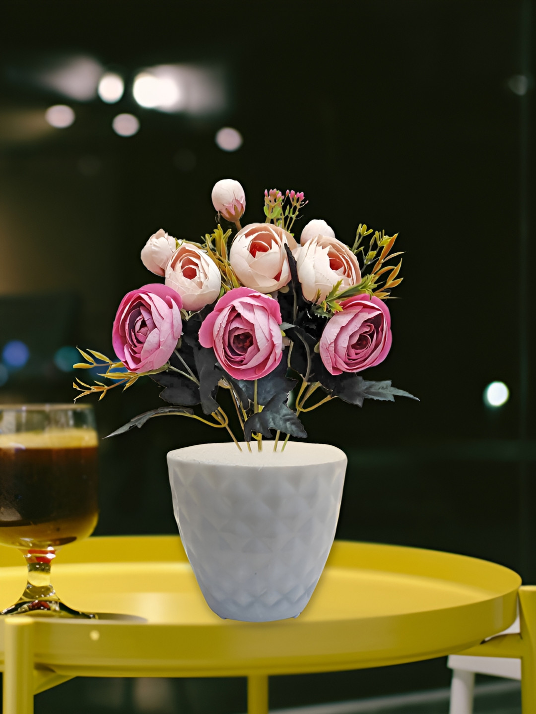 ARTSY Cream Peony Artificial Plant & Pot