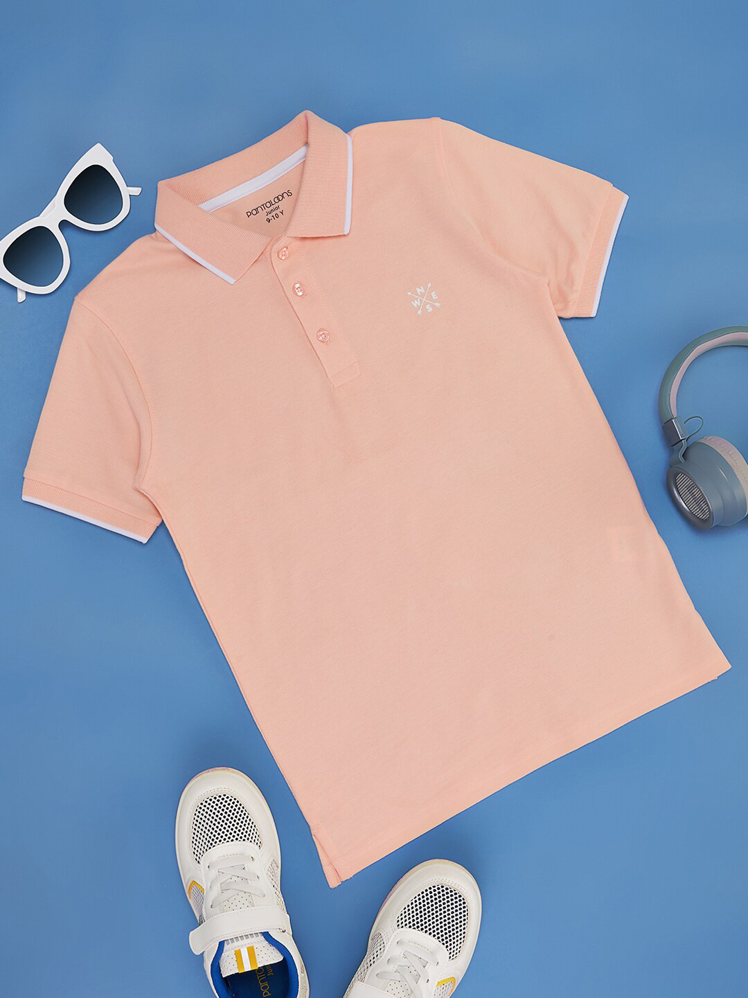 Pantaloons Junior Boys Polo Collar Cotton T-shirt