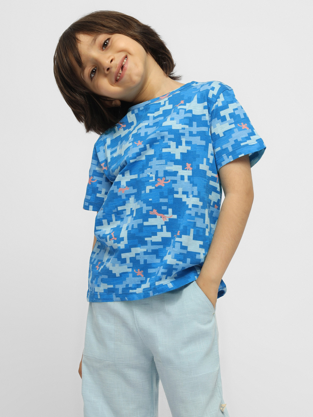 Somersault Boys Abstract Printed Cotton T-shirt