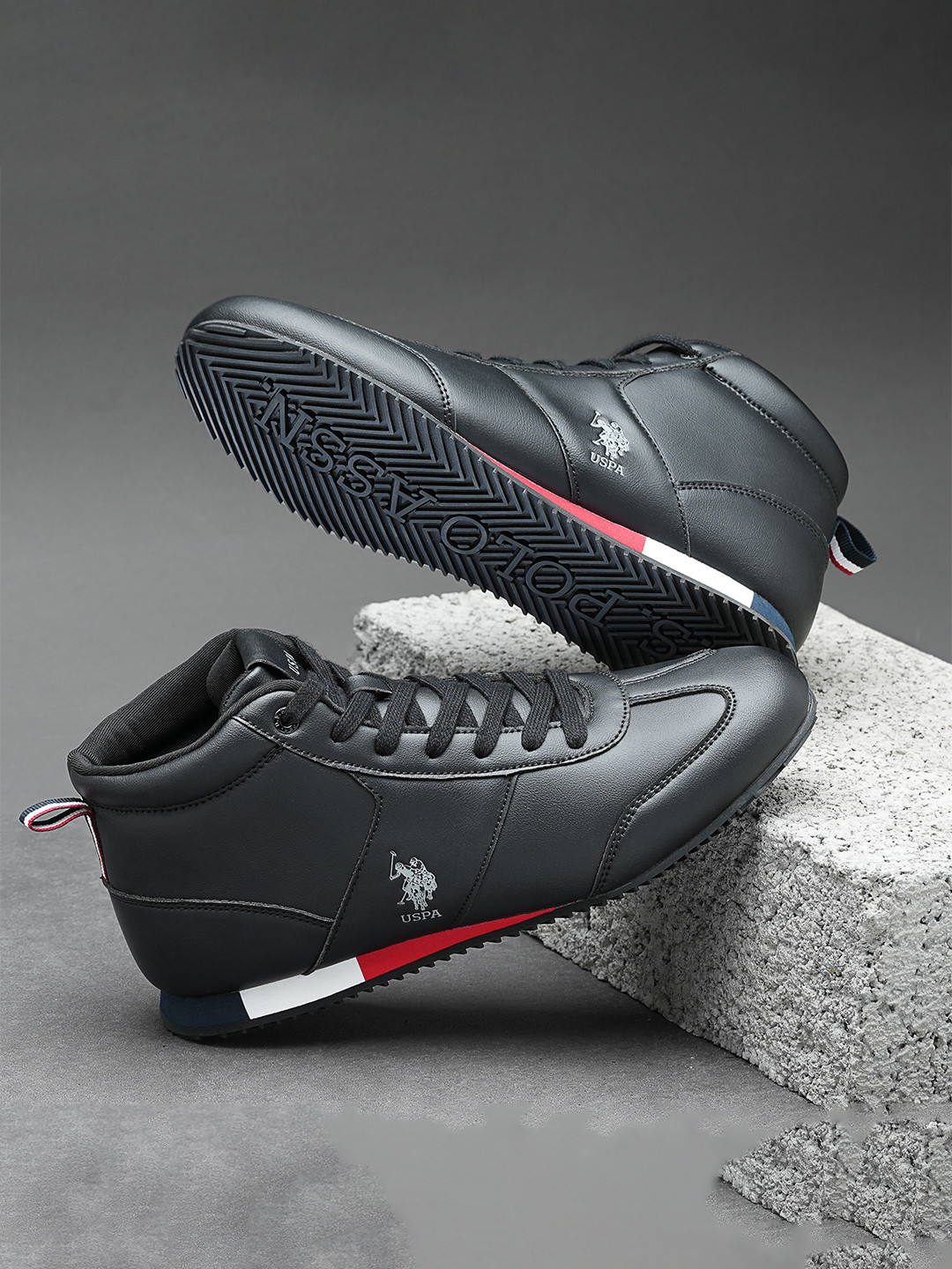 U.S. Polo Assn. Men Rentso 2.0 Retro Mid Top Sneakers