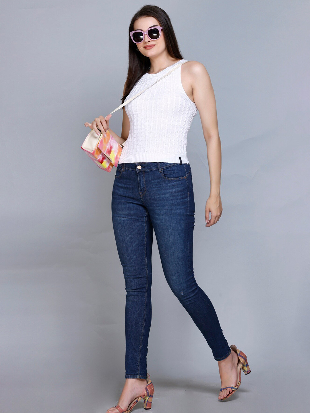 513 Striped Sleeveless Cotton Top