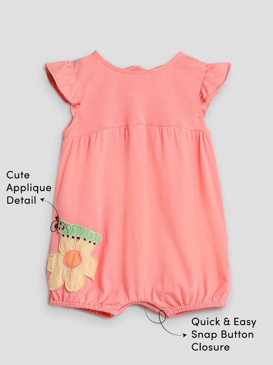 Somersault Infant Girls Self-Designed Pure Cotton Romper